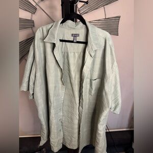 Men’s short sleeve button down Shirt- Sage Green